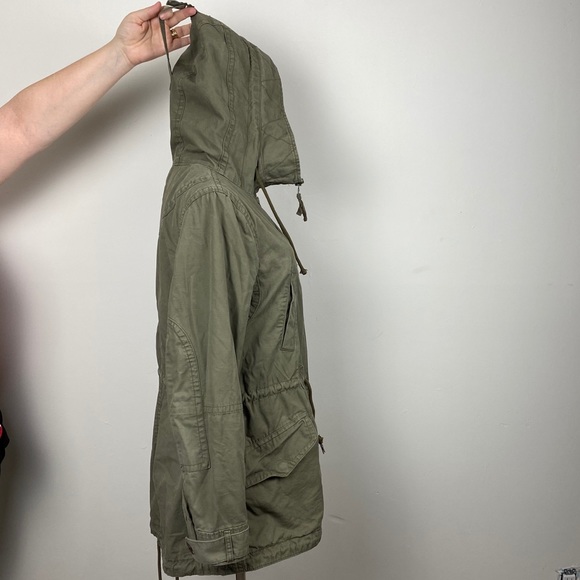 Gap Army Green Oversized Hooded Parka size Small - Picture 4 of 11